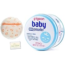 Amazon.co.jp: 【セット品】ピジョン 薬用ベビーパウダー ブルー缶